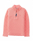 Girls' Quilted Zip Pullover- Geranium Pink