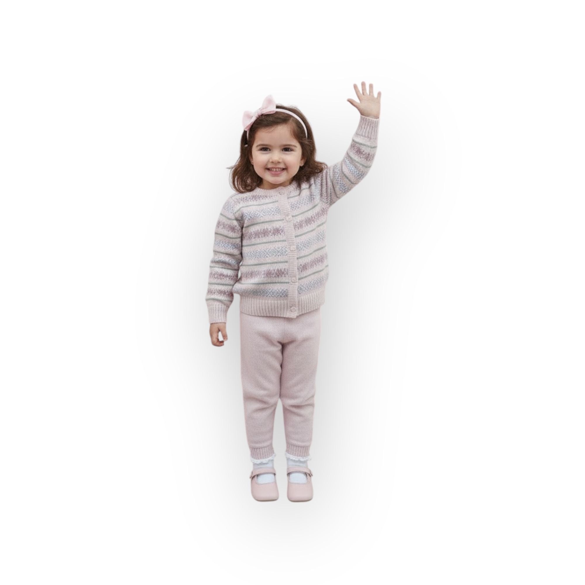 Toddler Pink Fair Isle Jogger Set
