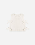 Bow Sweater Vest Ivory