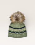 Hat- Fair Isle Sage and Navy