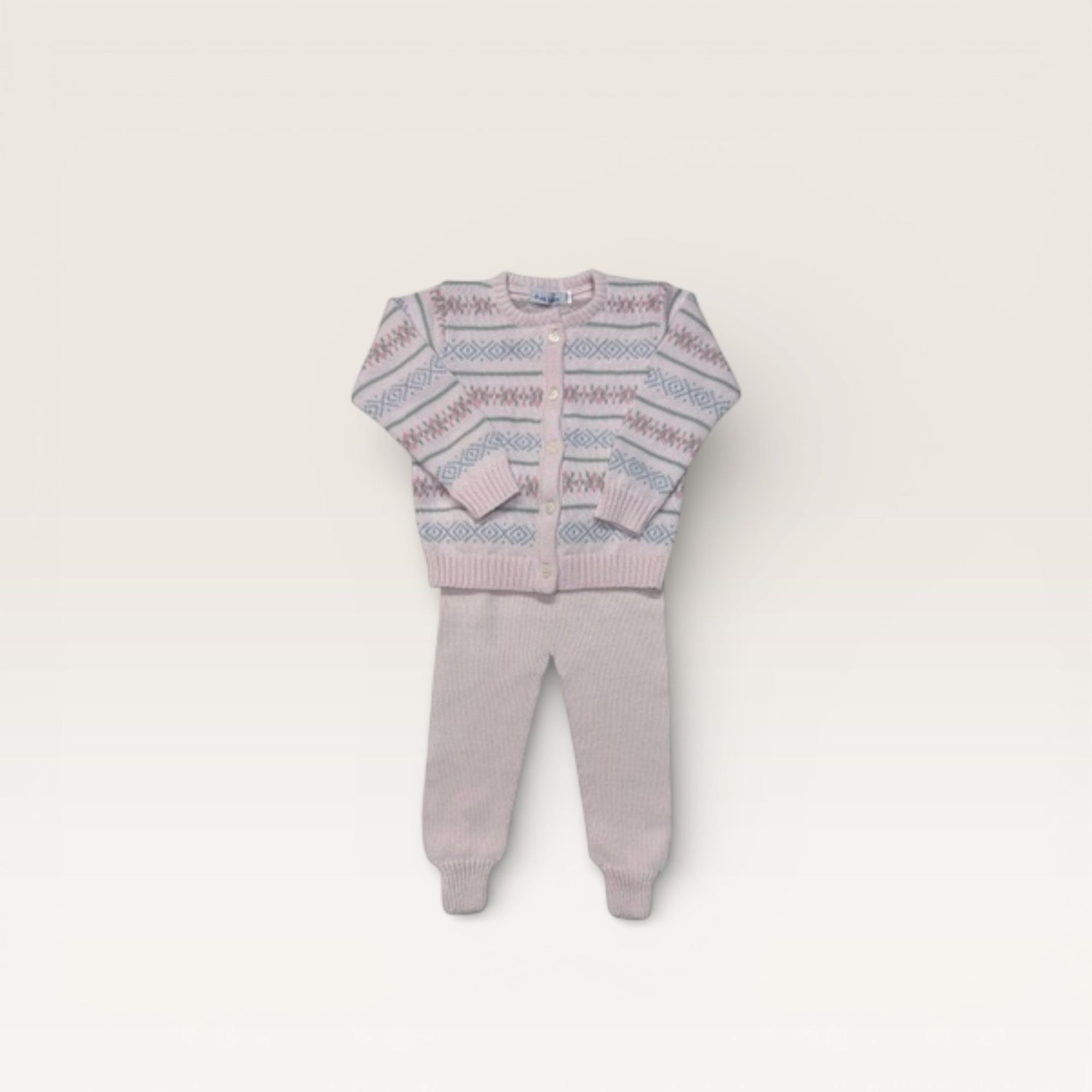 Toddler Pink Fair Isle Jogger Set