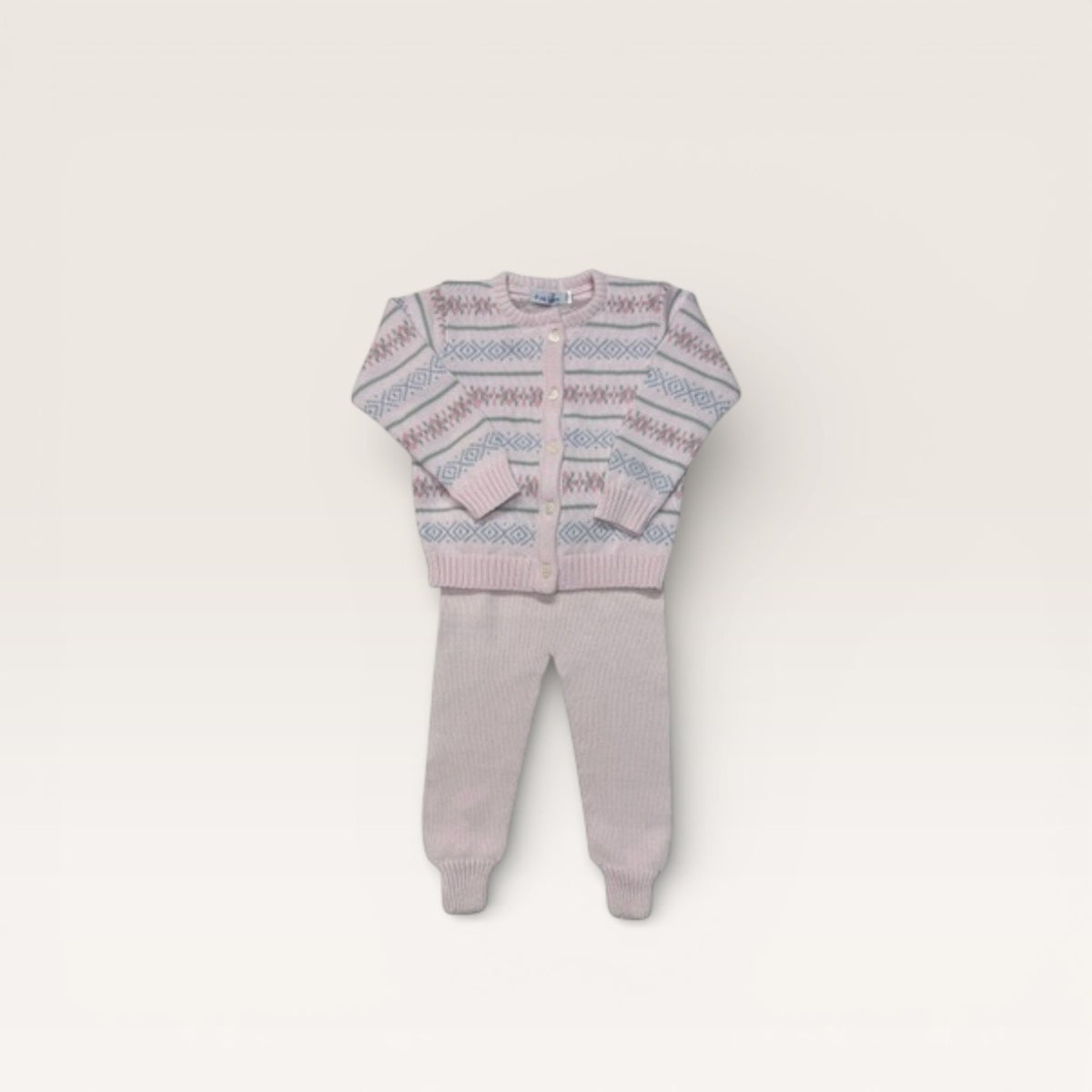 Toddler Pink Fair Isle Jogger Set