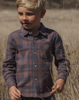 Collared Long Sleeve Shirt Midnight Plaid