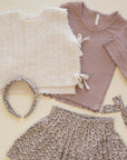 Bow Sweater Vest Ivory