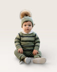 Knit Jogger Set- Fair Isle Sage and Navy