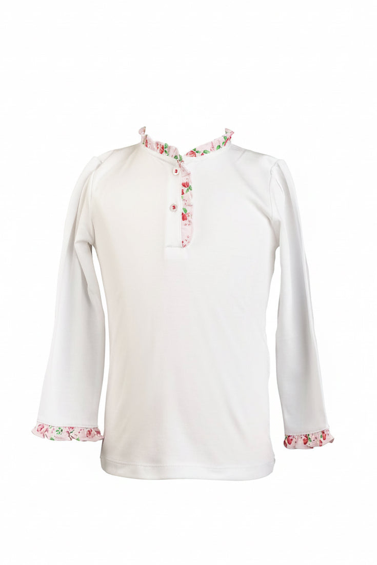 Zinnia Blooms Henley Shirt