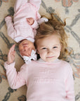 Baby Sister Footed Set Pink