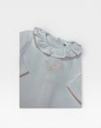 Pink Pima Pram Embroidered Footie