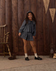 Tiered Mini Skirt Heart Ditsy
