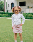 Zinnia Blooms Scallop Skort