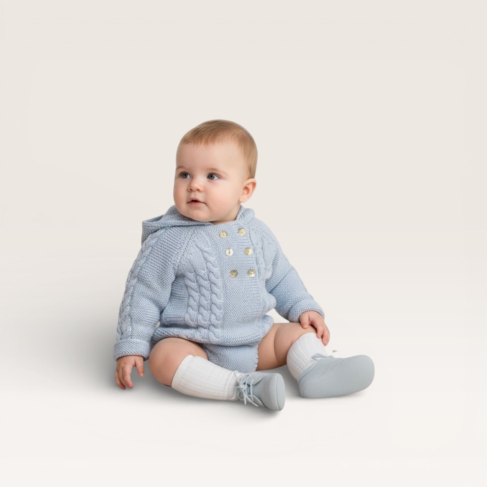 Light Blue Hooded Jacket