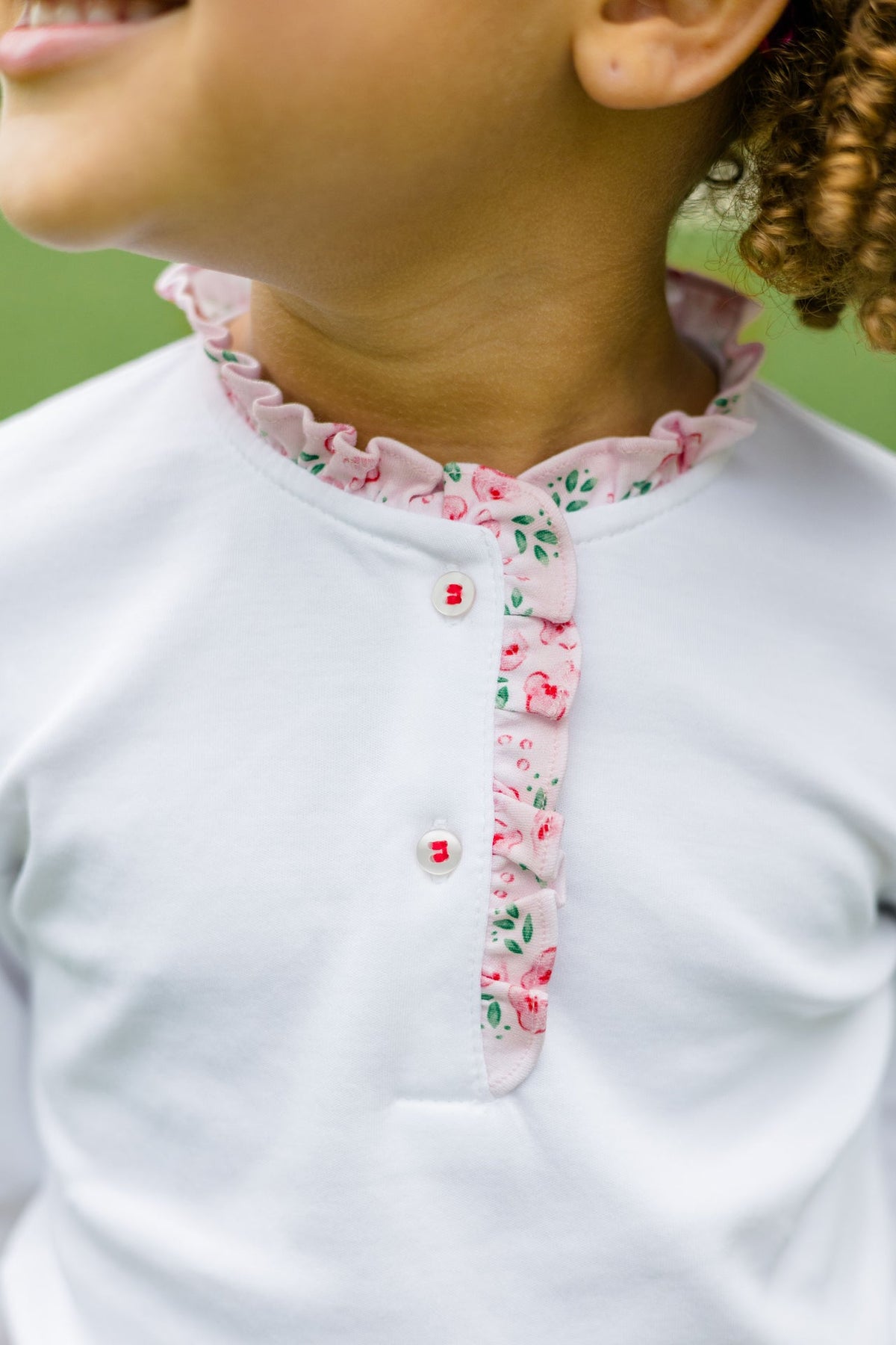 Zinnia Blooms Henley Shirt