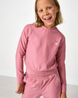 Girls Dusty Pink Crewneck