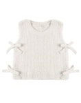 Bow Sweater Vest Ivory