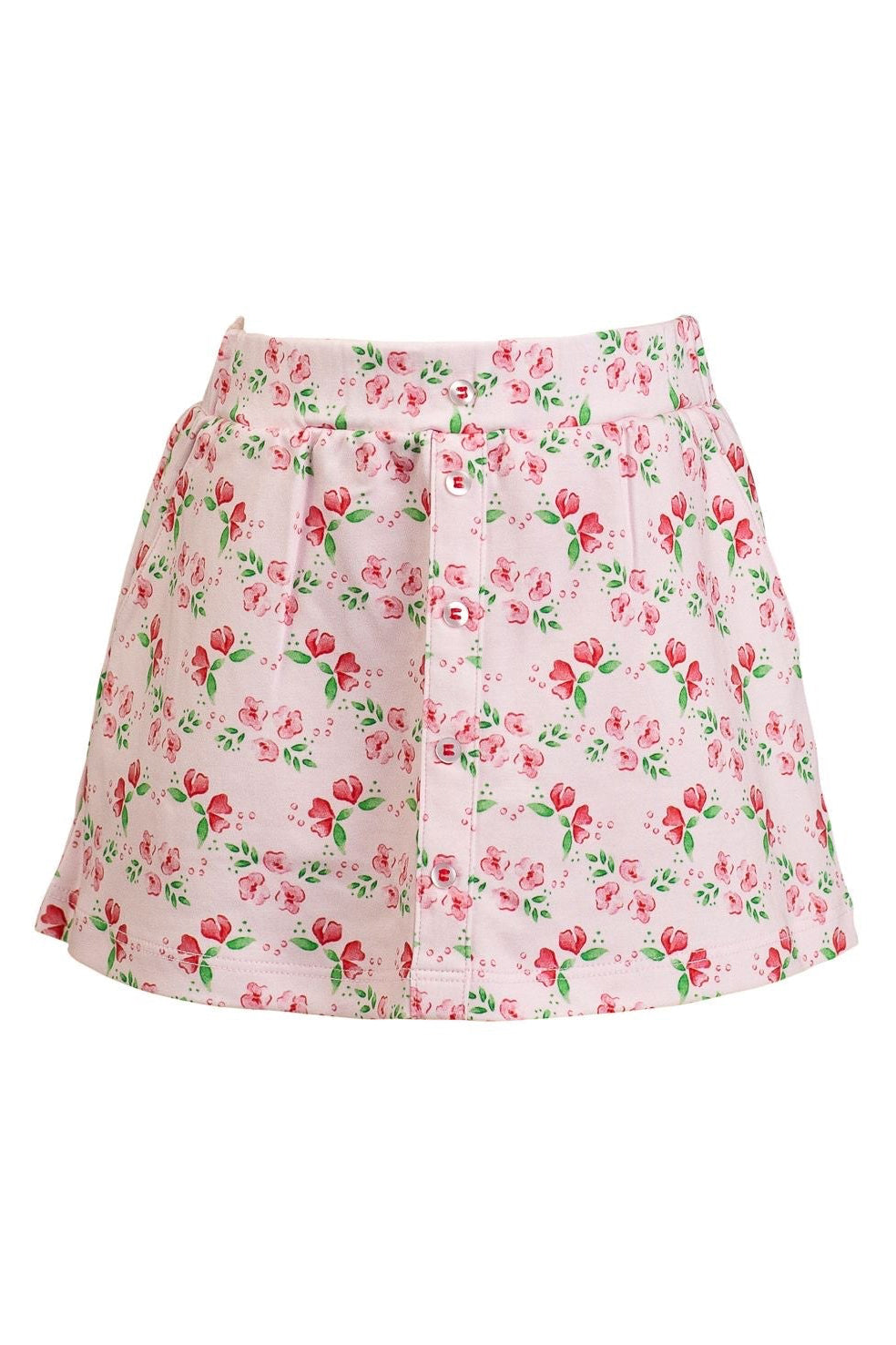 Zinnia Blooms Scallop Skort