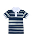 Navy Retro Stripe Polo Shirt