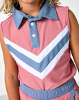 Dusty Pink/Slate Cheer Top