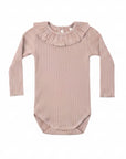 Ruffle Collar Bodysuit Rosewood