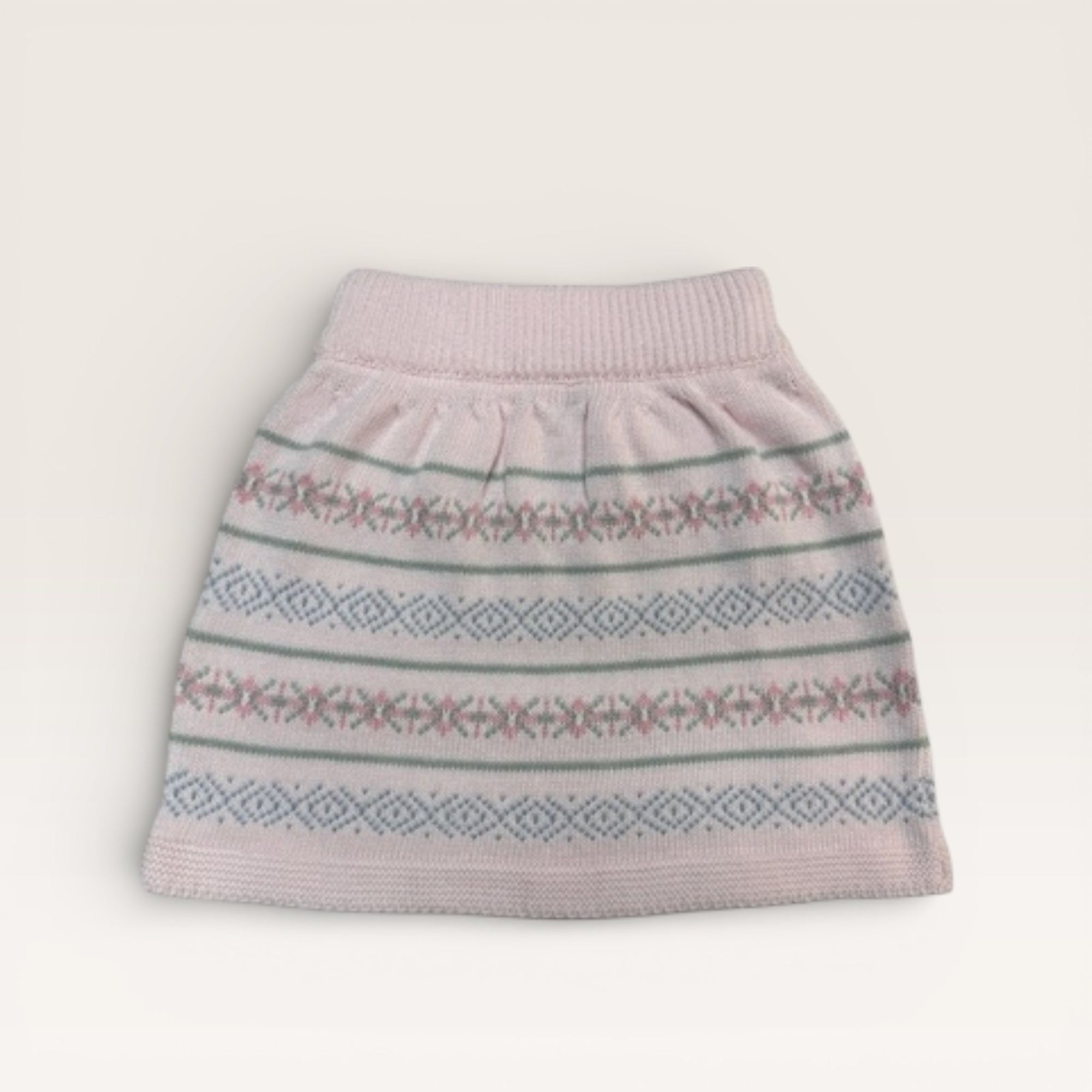 Pink Fair Isle Skirt