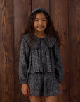 Tiered Mini Skirt Heart Ditsy