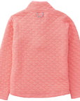 Girls' Quilted Zip Pullover- Geranium Pink