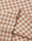 Wide Leg Pant Fawn Gingham