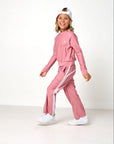 Girls Dusty Pink Crewneck