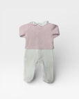 Pink Pima Pram Embroidered Footie