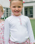 Zinnia Blooms Henley Shirt