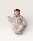 Baby Pink Fair Isle Footed Set