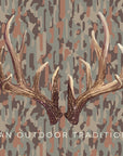 Boys' Pro Performance Hoodie T-shirt in Neutral Camo with Deer Antlers