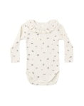 Ruffle Collar Bodysuit Natural Ditsy
