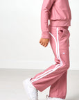 Girls Dusty Pink Wide Leg Sweatpant