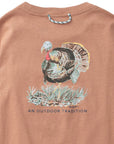 Kid's Long Sleeve Cotton Pocket T-shirt-  Mocha Mousse