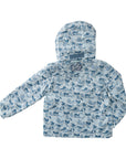Boys Reflective Rain Jacket in Blue Break Point Camo