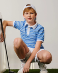Sky Blue Baseline Stripe Polo Shirt